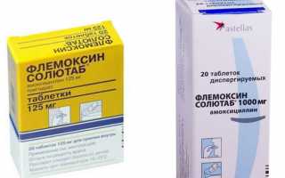 Антибиотик Флемоксин Солютаб: инструкция по применению